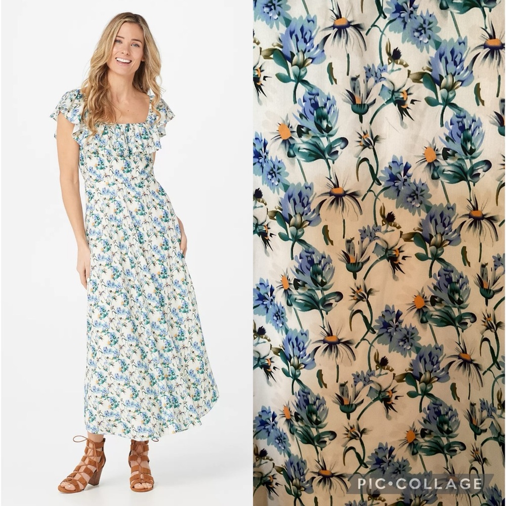Sam Edelman Blue Floral Maxi Dress